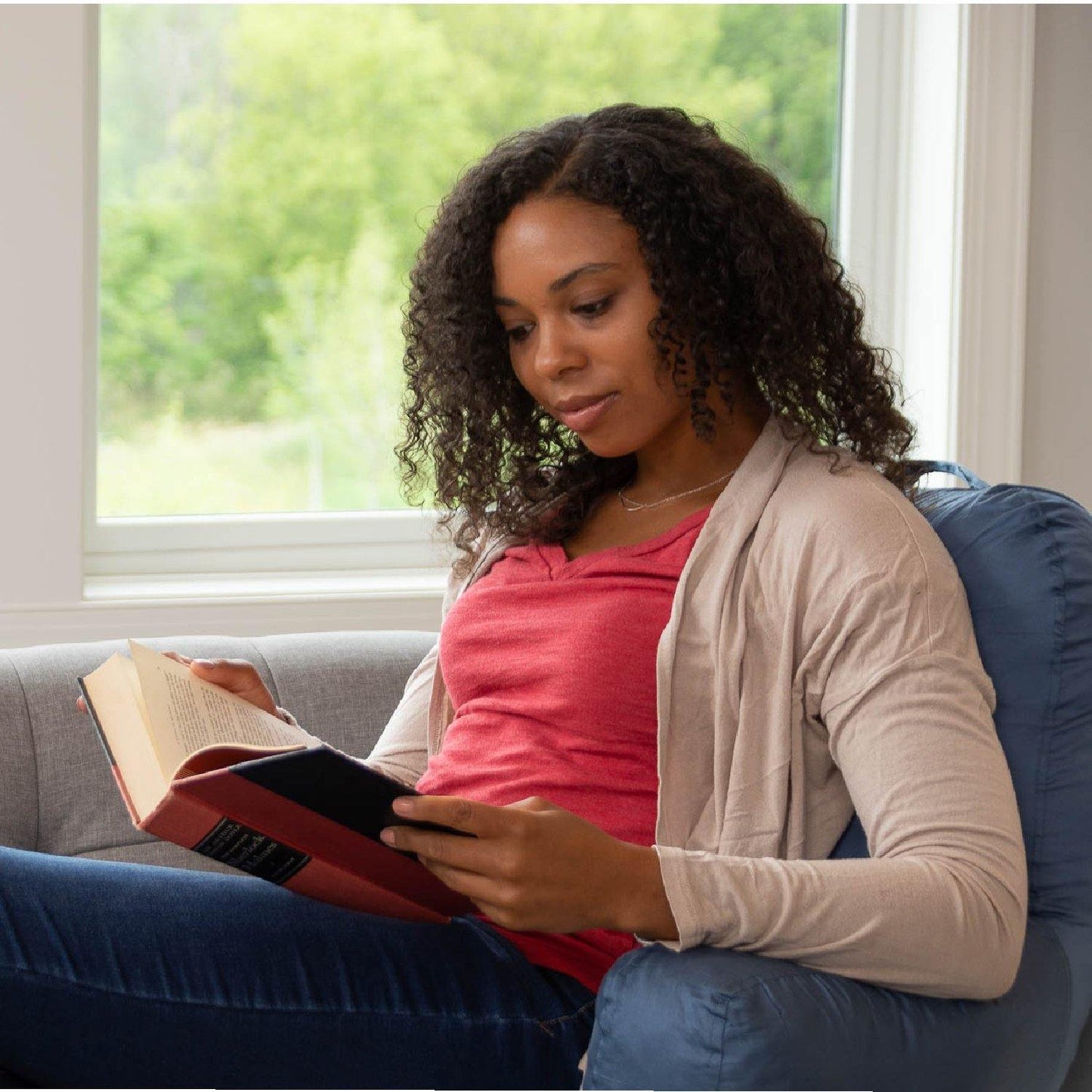 Bed Reading Pillow with Egyptian Cotton Casing - Desk Jockey LLC